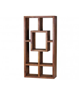 Biblioteca din lemn masiv culoare maro inchis