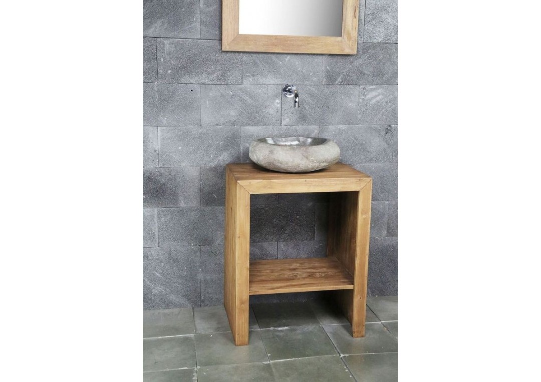 Consola  pentru doua lavoare din lemn masiv de rasinoase