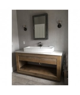 Consola pentru baie din lemn masiva