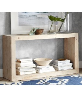 Consola pentru baie lemn natur