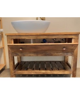 Consola pentru baie vintage cu dulap