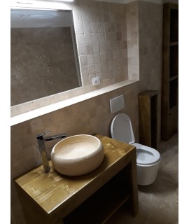 Consola pentru baie +suport hartie igienica + dulap