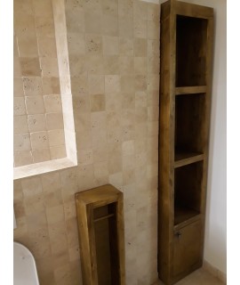 Consola pentru baie +suport hartie igienica + dulap