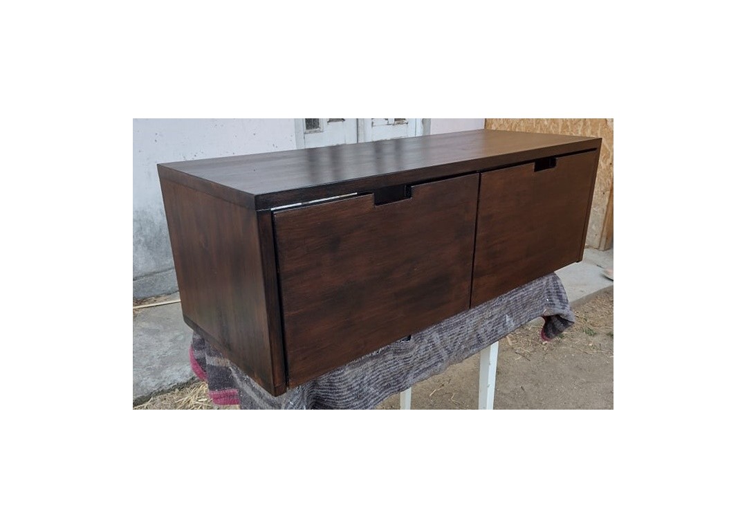 Consola pentru baie wenge cu 2 dulapuri 120/45/40 cm