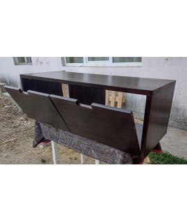 Consola pentru baie wenge cu 2 dulapuri 120/45/40 cm