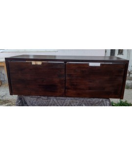 Consola pentru baie wenge cu 2 dulapuri 120/45/40 cm
