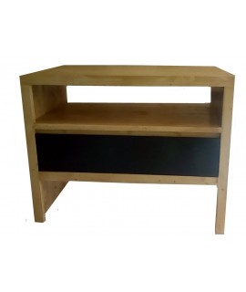 Consoal pentru baie cu usa neagra