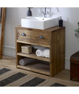 Consola rustica cu dulap 75/75/50 cm