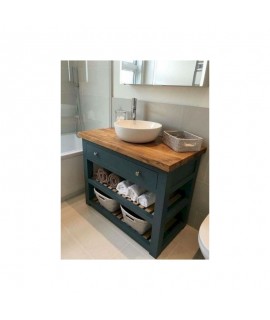 Consola baie lemn masiv...